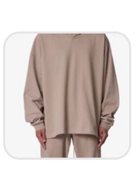 MNML Men's Oversized Polo in Taupe